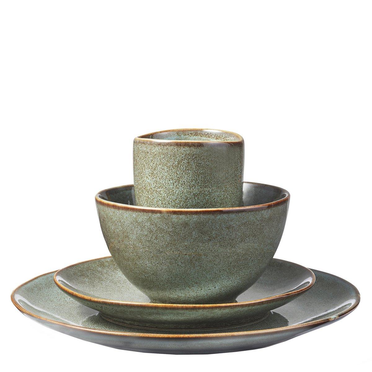 Tabo Crockery Set 4 Personen - Grün - Vitalia Bloom