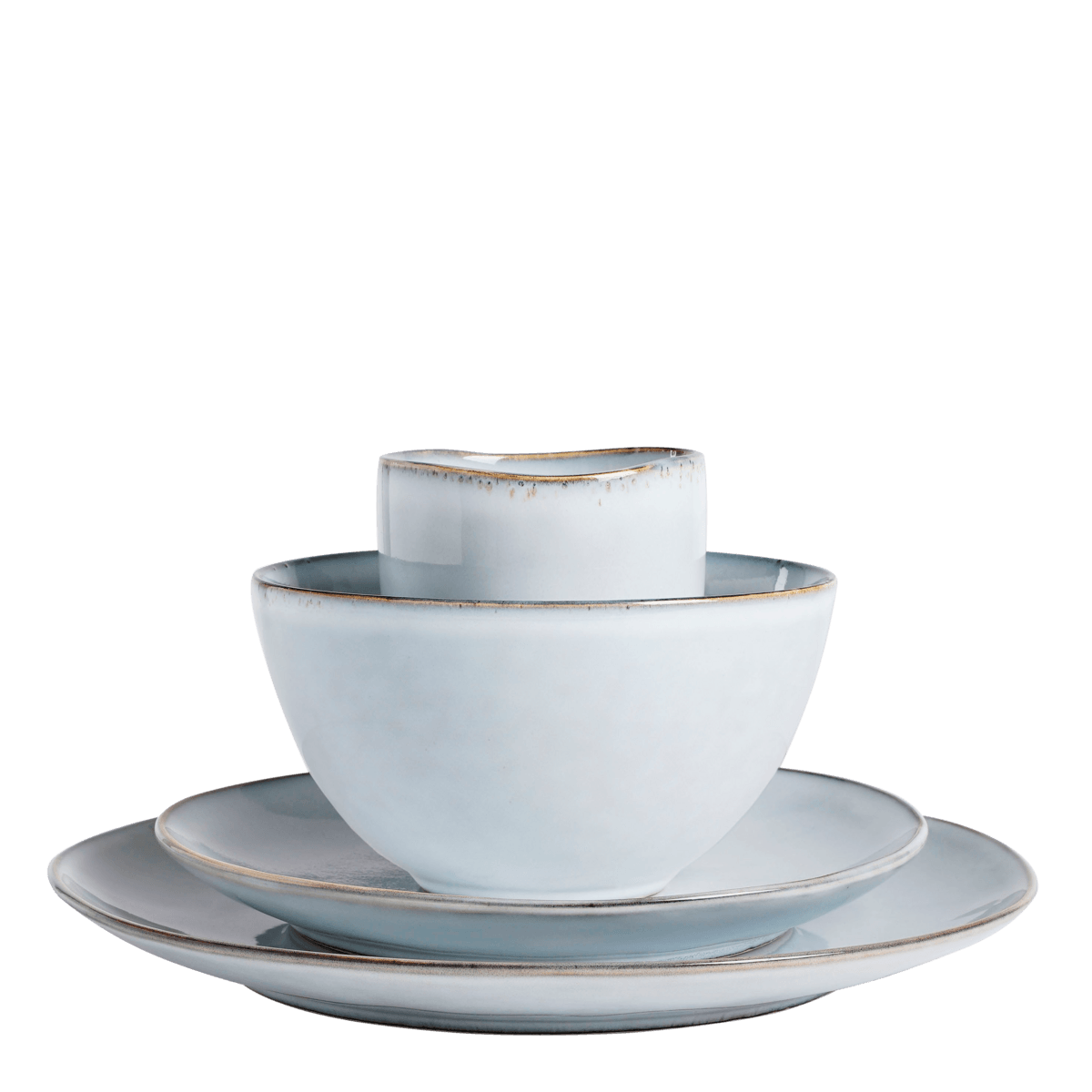 Tabo Crockery Set 4 Personen - Grau - Vitalia Bloom