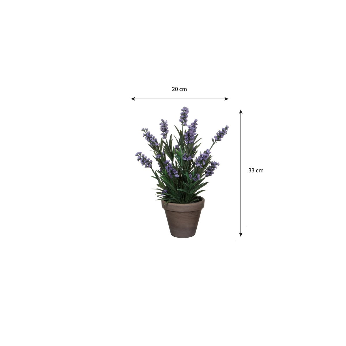 Künstliche Lavendelpflanze im Blumentopf Stan – H33 x Ø20 cm – Blau