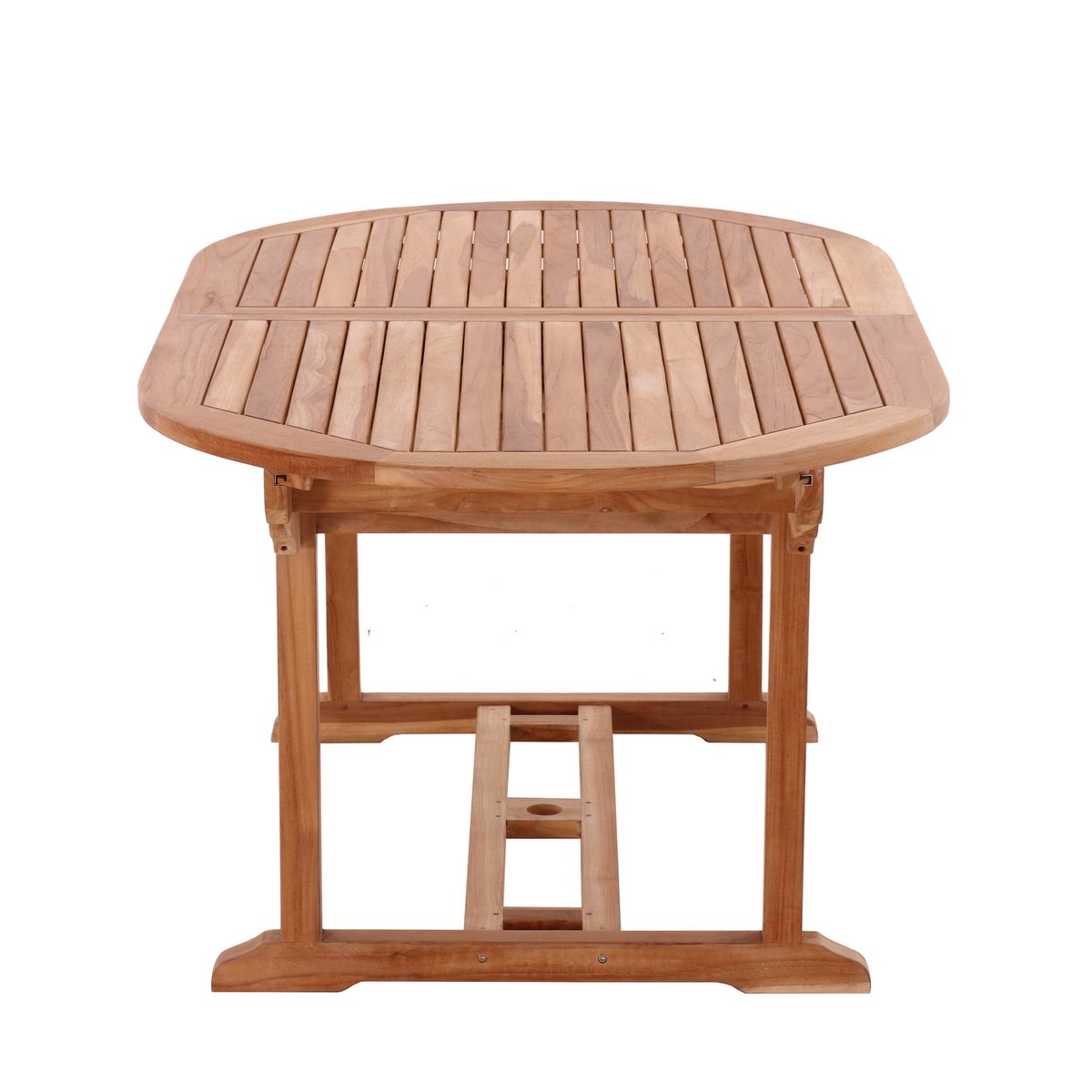 Gartentisch, 180x100 cm oval, ausziehbar, Teak