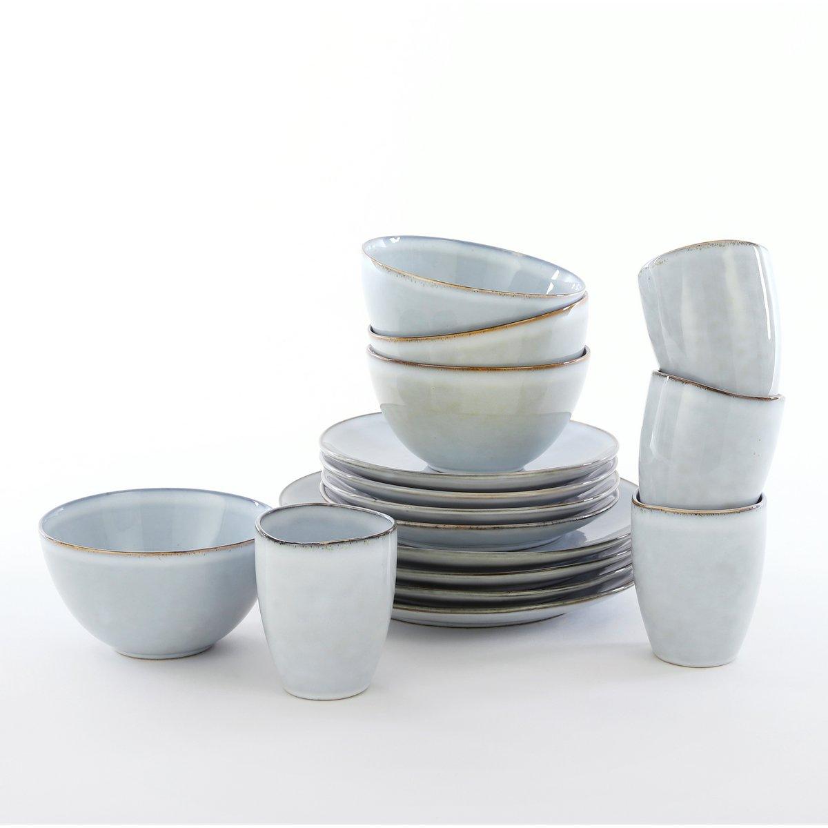 Tabo Crockery Set 4 Personen - Grau - Vitalia Bloom