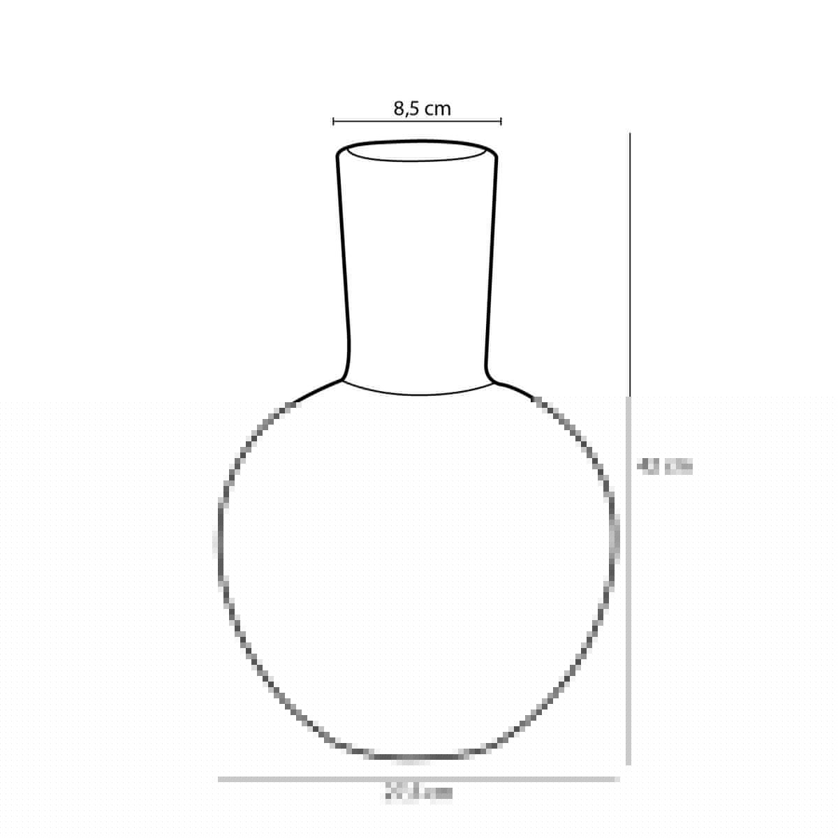 Holm Vase – H42 x Ø28 cm – Keramik – Creme - Vitalia Bloom