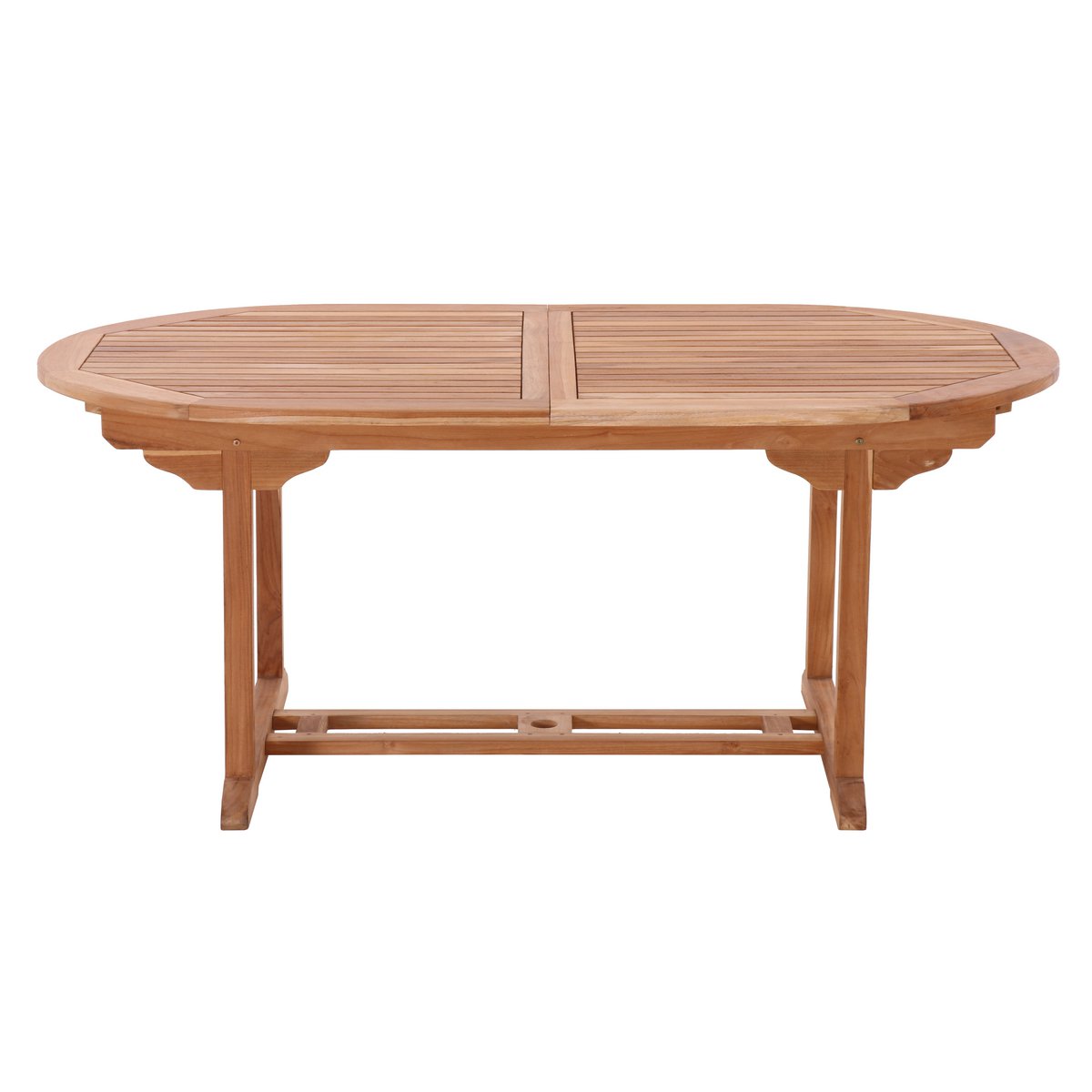 Gartentisch, 180x100 cm oval, ausziehbar, Teak