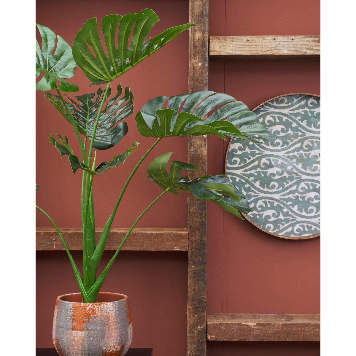 Künstliche Pflanze Monstera – H100 x Ø70 cm – Grün - Vitalia Bloom