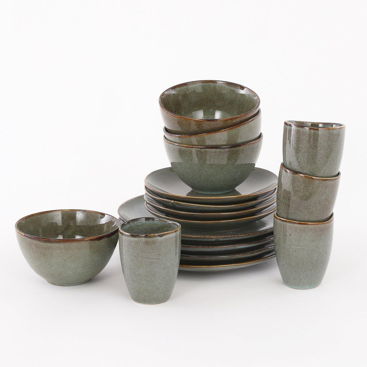 Tabo Crockery Set 4 Personen - Grün - Vitalia Bloom
