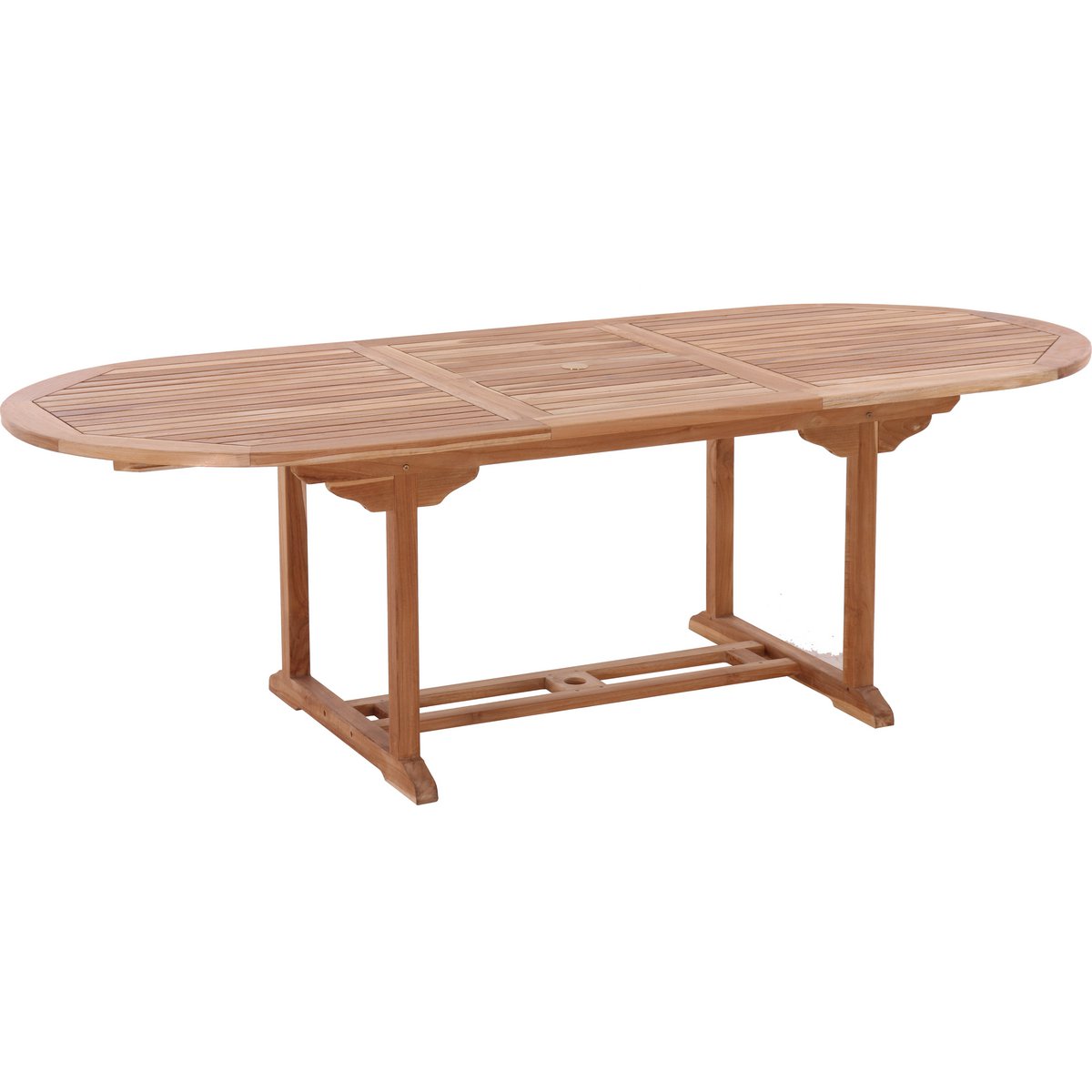Gartentisch, 180x100 cm oval, ausziehbar, Teak