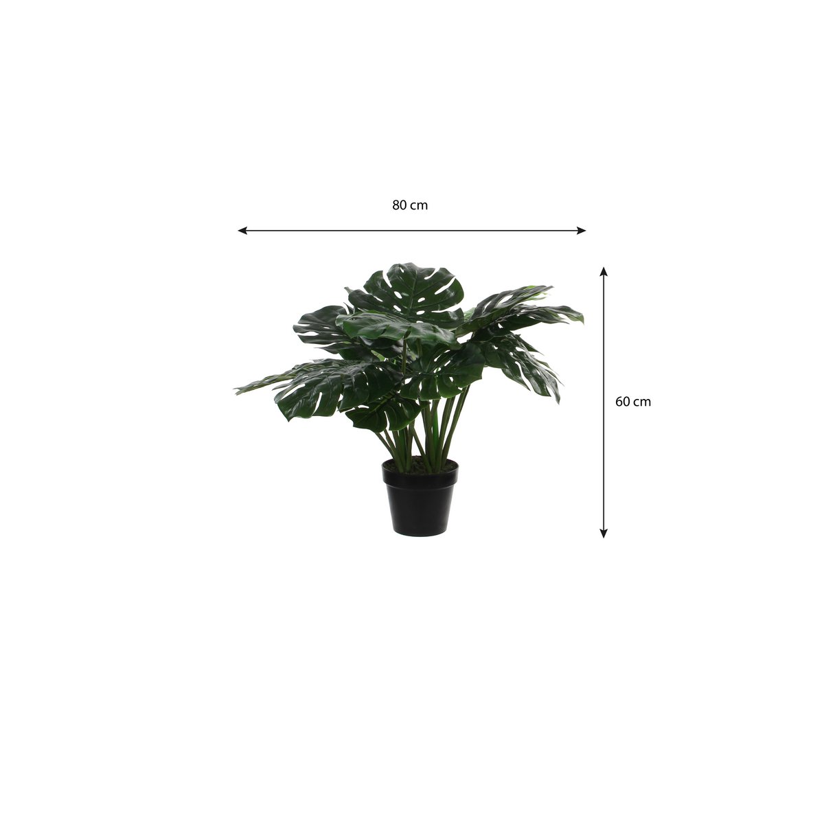 Künstliche Pflanze Monstera – H60 x Ø80 cm – Grün