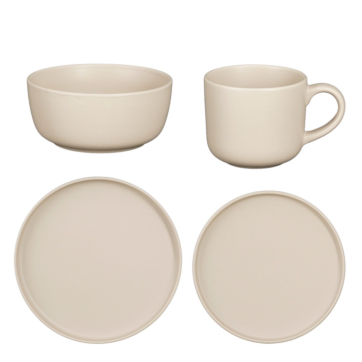 Mica Decorations Ozi Descrises Set 4 Personen - Stein gut - Taupe