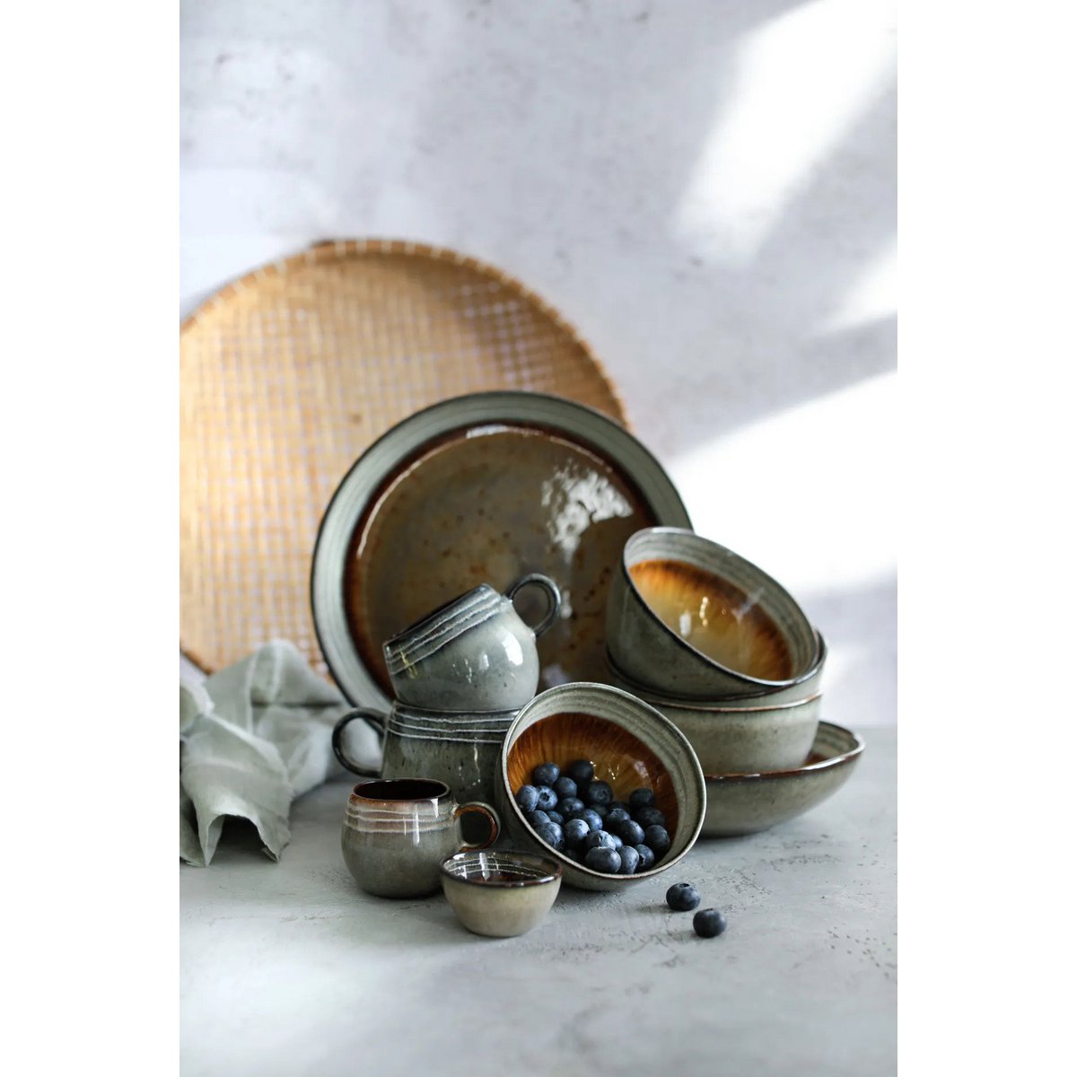 Bazar Bizar Comporta Pasta Platte - L - 4er Set