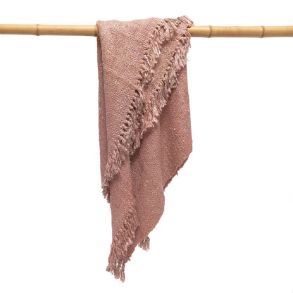 Bazar Bizar Baumwoll Plaid – Lachsrosa 130 x 170