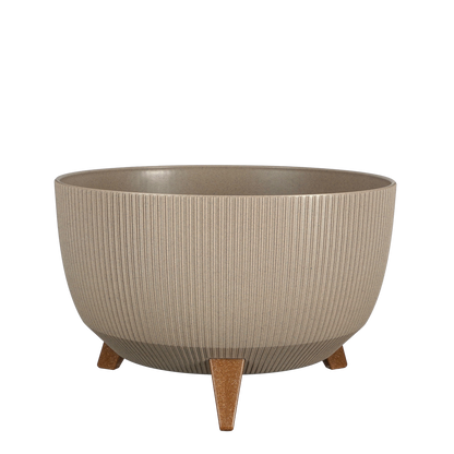 Doppio Blumentopf auf Beinen – H21 x Ø40 cm – Polypropylen – FSC Mix – Taupe