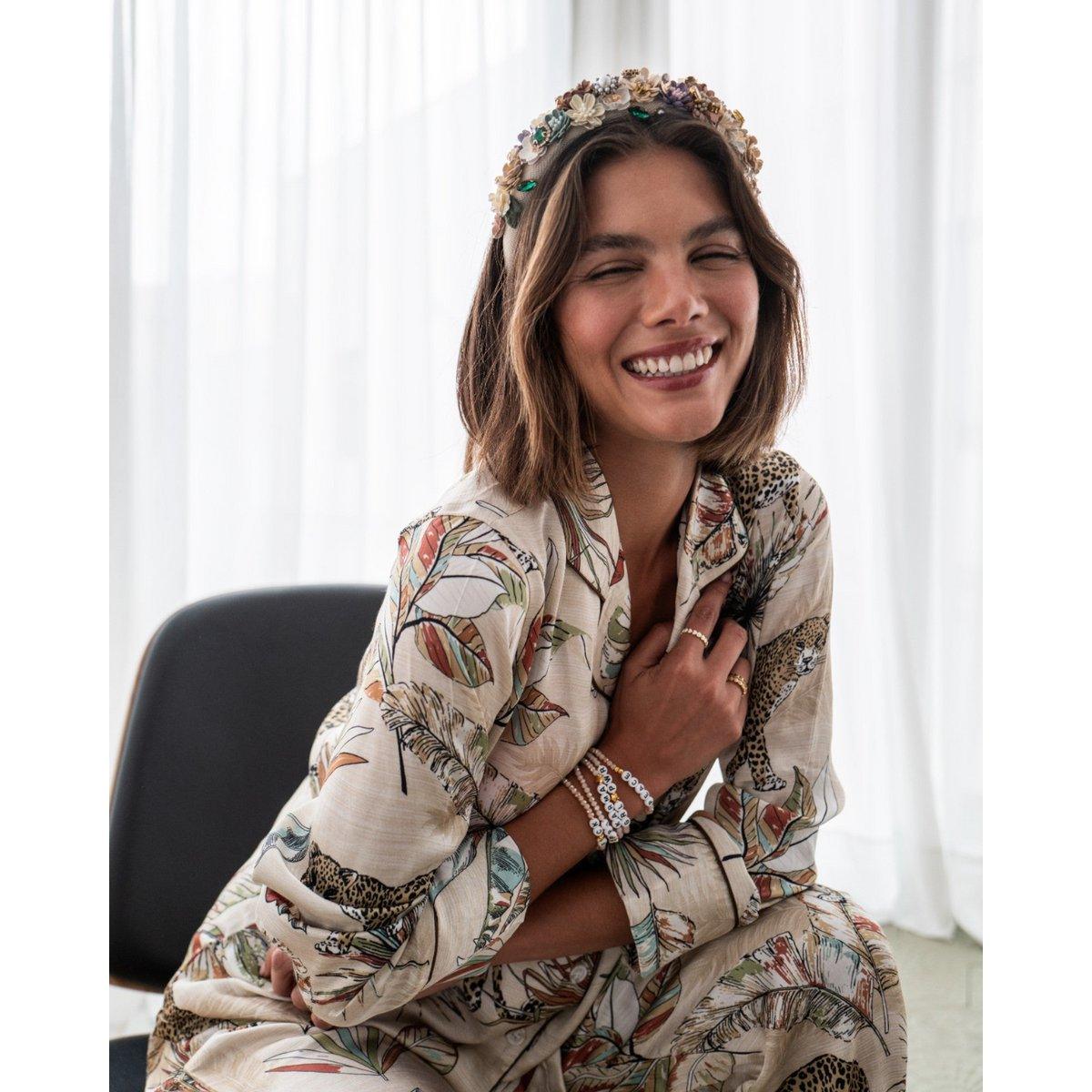 Bluse Straight Cut Leopard - Vitalia Bloom