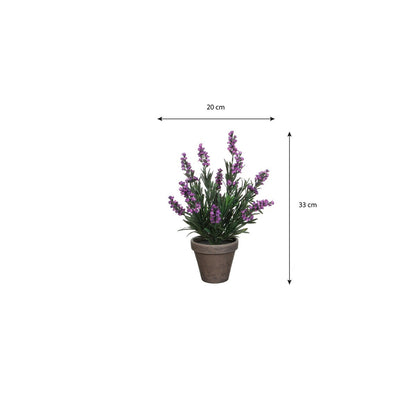 Künstliche Lavendelpflanze im Blumentopf Stan – H33 x Ø20 cm – Lila
