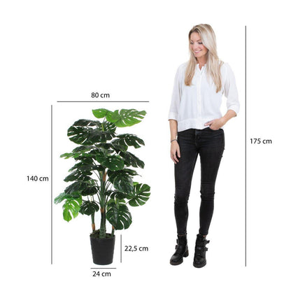 Künstliche Pflanze Monstera – H140 x Ø80 cm – Grün - Vitalia Bloom