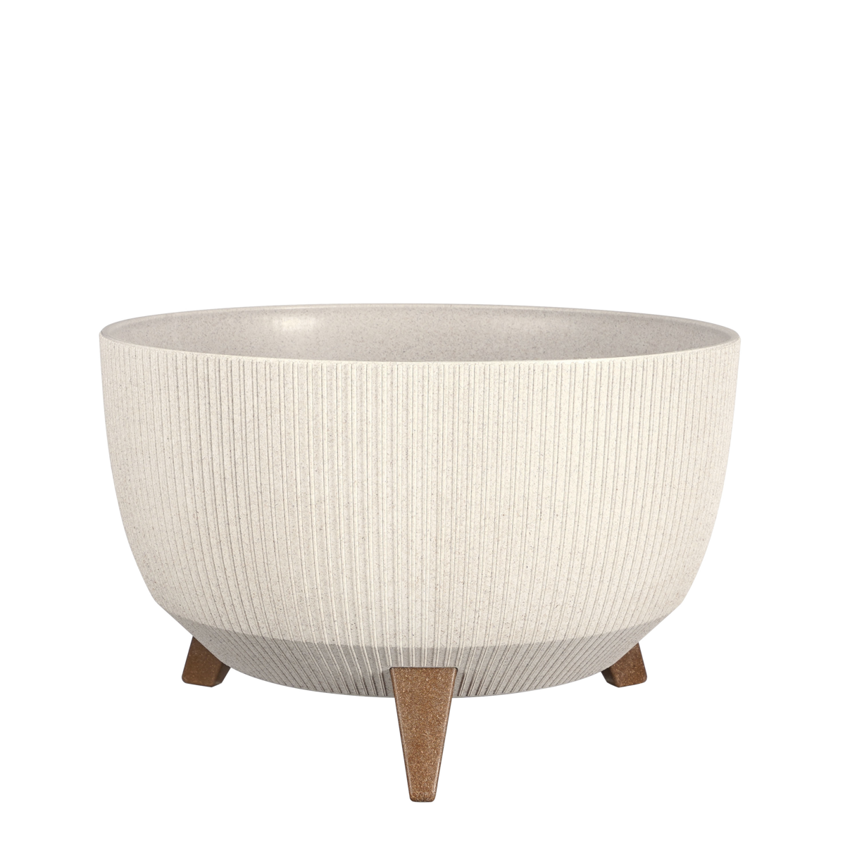 Doppio Blumentopf auf Beinen – H21 x Ø40 cm – Polypropylen – FSC Mix – gebrochenes Weiß