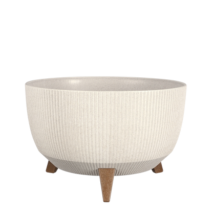 Doppio Blumentopf auf Beinen – H21 x Ø40 cm – Polypropylen – FSC Mix – gebrochenes Weiß