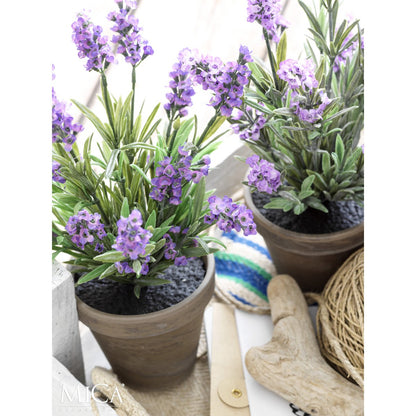Künstliche Lavendelpflanze im Blumentopf Stan – H33 x Ø20 cm – Lila